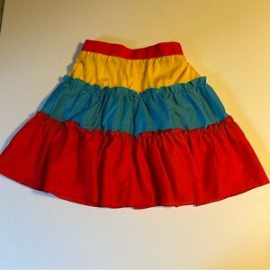 Vintage Evalina Moon skirt‎ girls size 14 Color Block Tiered Ruffle Lightweigh